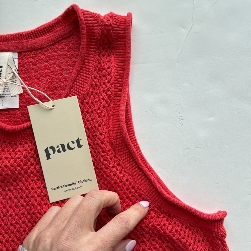 Pact Red Coverup Dress - Picture 5 of 13